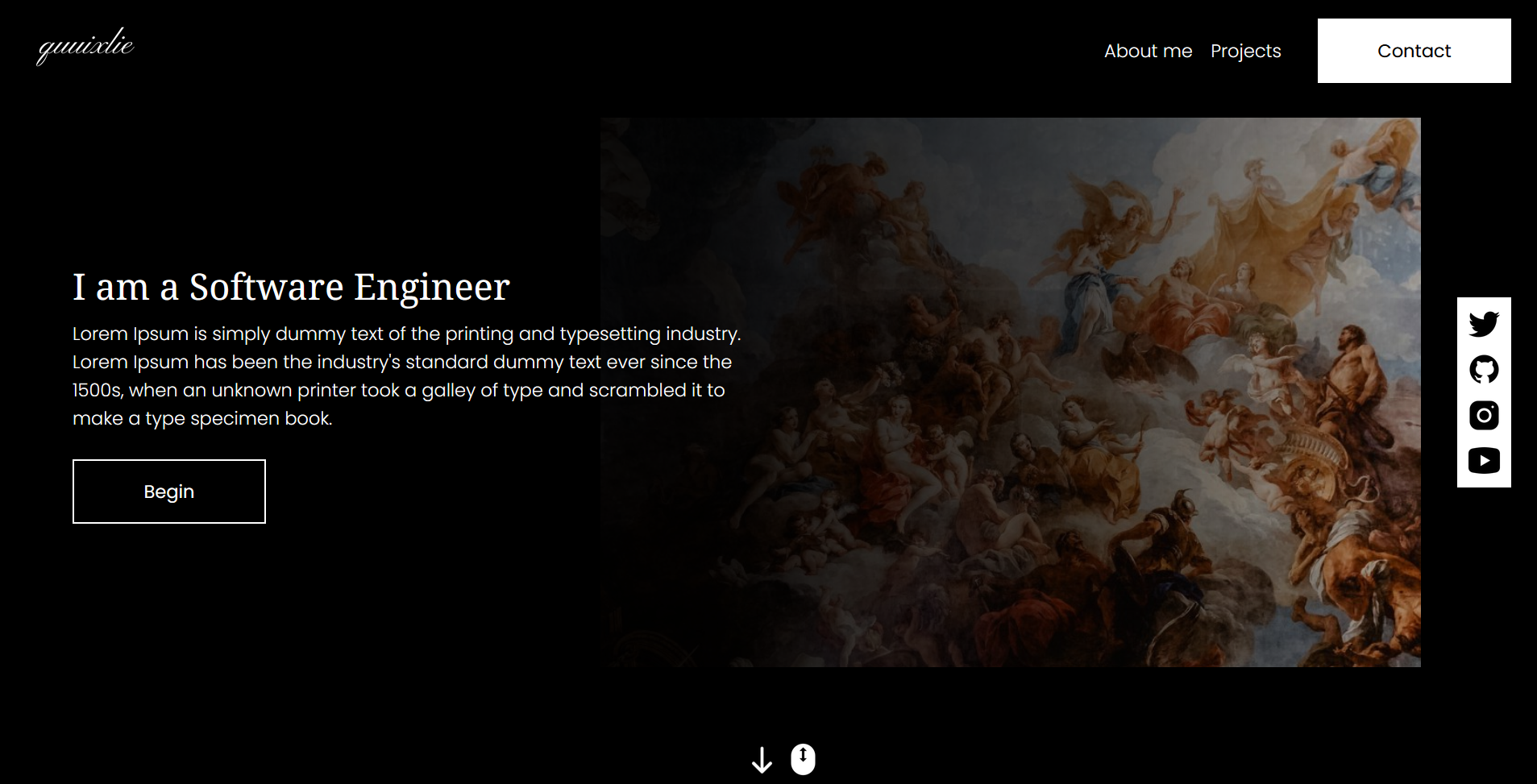 Personal website template image